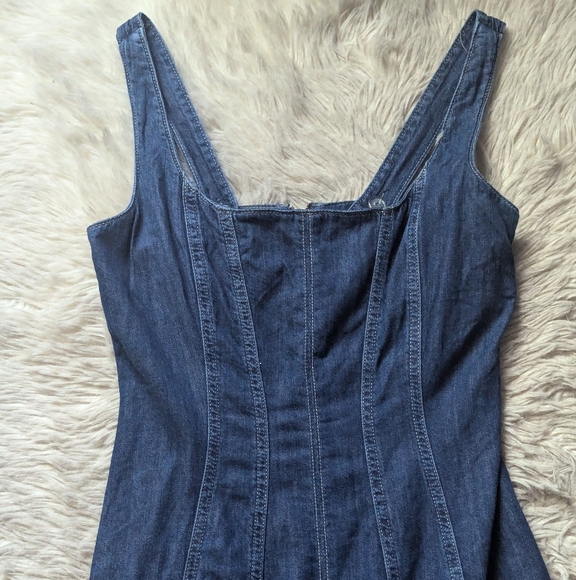 NWT Reformation Amory Denim Midi Dress - Picture 6 of 14